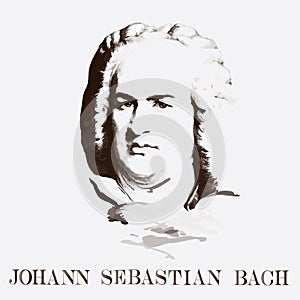 Portrait of the composer Johann Sebastian Bach photo