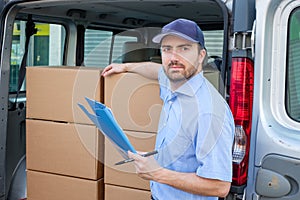 Portrait of confidence express courier