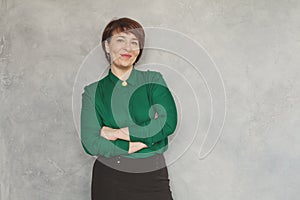 Portrait of confident business woman smiling