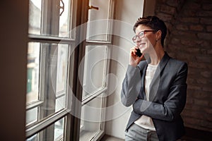 Portrait confident businesswoman