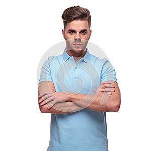 Portrait of confident casual man wearing a polo shirt