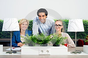 Portrait Of Confident Environmentalists In Office