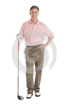 Portrait Of Confident Man With Golf Club