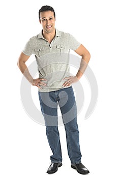 Portrait Of Confident Man With Hands On Hips