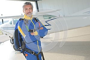 Portrait confident skydiver