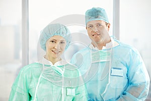 Portrait of confident surgeons