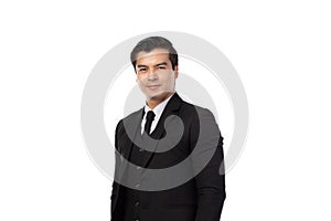 Portrait of a confident young business man isolated on white background. Portrait business concept