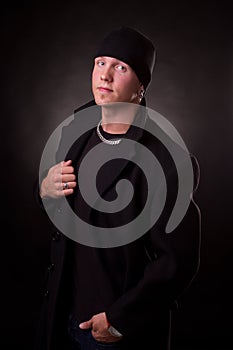 Portrait of a cool handsome guy