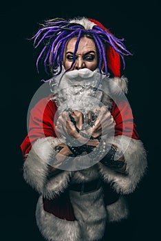 Portrait of cool santa