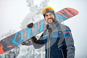 Portrait of cool Snowboarder