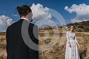 Portrait couples, tenderness love nature