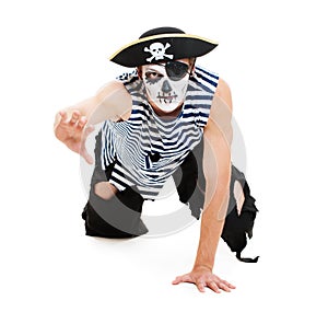 Portrait of cruel pirate photo