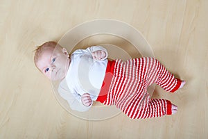 Portrait of cute adorable newborn baby child