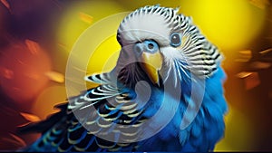 portrait of a cute budgie