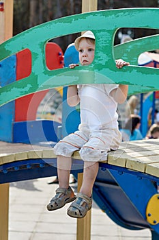 Toddler boy on playground