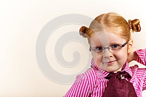 Portrait of cute elegant redhead girl