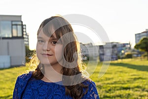 Portrait of cute girl at the outdoor