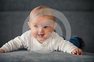 Portrait Of A Cute Laughing Baby