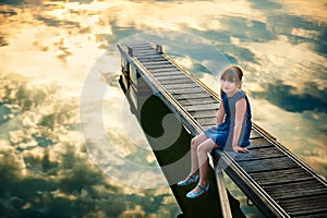 Portrait of a cute little girl