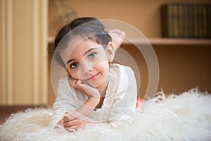 Portrait of cute little latino girl