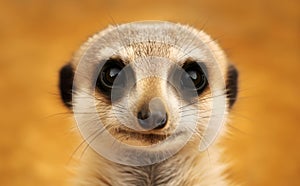 Portrait of a cute little meerkat