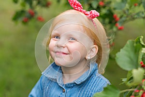 Portrait of a cute little pin-up girl