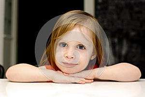 Portrait of cute little toddler girl