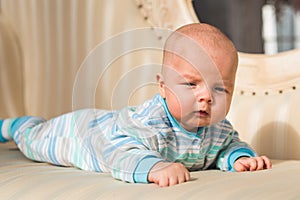 Portrait of a cute newborn baby