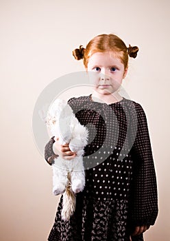 Portrait of cute redhead girl