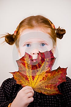 Portrait of cute redhead girl