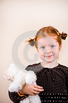 Portrait of cute redhead girl