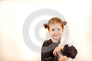 Portrait of cute redhead girl