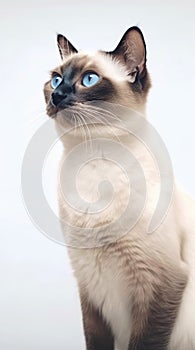 Portrait of a cute Siamese cat. photo