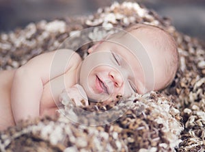 Portrait of cute smiling baby