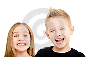 Portrait of cute smiling children