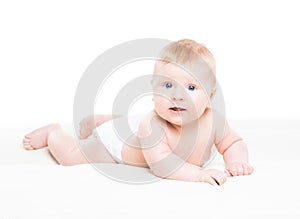 Portrait of a cute smiling infant baby