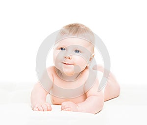 Portrait of a cute smiling infant baby