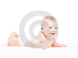 Portrait of a cute smiling infant baby