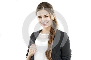 Portrait of a cute young business woman smiling