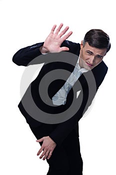 Portrait of a defaulter businessman