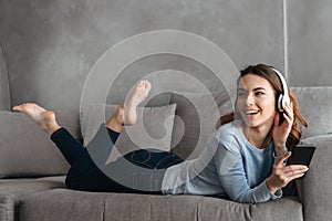 Portrait of a delighted young woman