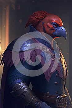 Kenku Paladin Male old Generative AI photo