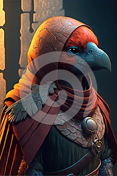 Kenku Wizard Female old Generative AI photo