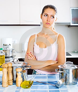 Portrait of depressed girl