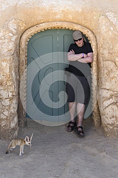 Portrait with desert fox