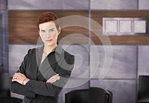 Portrait of determined businesswoman