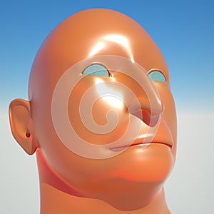 Portrait of dictator 3d rendering