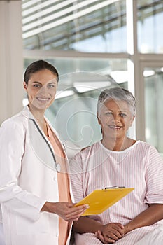 Portrait of doctor and patient