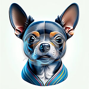 Portrait of a dog breed chihuahua. Vector illustration. AI Generated