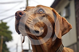 Portrait of a dog breed dachshund close-up